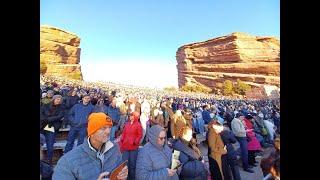 Flute music at the opening of Easter sunrise Service, Red Rocks Amphitheatre, Colorado