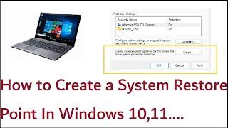 How To Create a System Restore Point In Windows 10,11