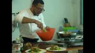 Chef Adu Amran Preparing Salmon Salad (Part 3)