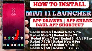 MIUI 11 LAUNCHER WITH APP DRAW | HOW TO INSTALL MIUI 11 LAUNCHER WITH APP DRAW, DUAL APP, APP SHARE