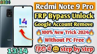 Redmi Note 9Pro FRP  Android |13,14 | Google account remove