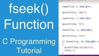 fseek() Function | C Programming Tutorial