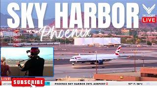 LIVE Sunset to Night Plane Spotting Phoenix Sky Harbor (PHX) | Live Airport Action + ATC