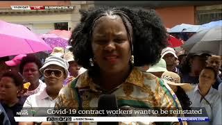 Covid-19 contract workers in Free State want to be reinstated