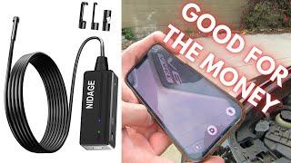 NIDAGE ENDOSCOPE REVIEW! (5.5mm 2MP WiFi Borescope HD Semi Rigid Snake Camera for iPhone Android)