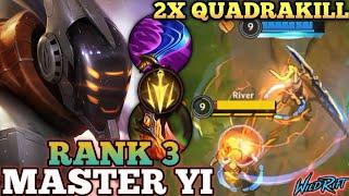 MASTER YI CRAZY 2X QUADRA! KILLING MACHINE MVP BUILD - TOP 2 GLOBAL MASTER YI BY 1314521 - WILD RIFT