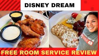 We tried Disney Dream's FREE Room Service Food Items! Food Review