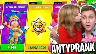 SPEŁNIAM WSZYSTKIE PRAGNIENIA mojej DZIEWCZYNY w BRAWL STARS! *NOWE SKINY i LEGENDA!* (ANTY PRANK)