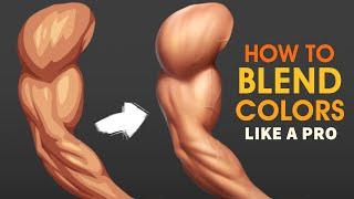 How To BLEND COLORS Like A Pro (For Beginners) | Photoshop Digital Painting Tutorial
