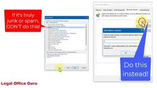 Handle spam with Outlook's junk email settings