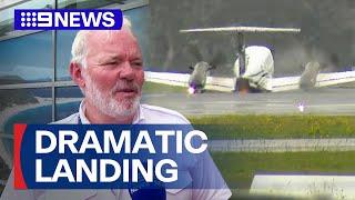 Pilot speaks about landing plane without landing gear at NSW airport | 9 News Australia