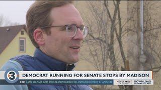 Democratic Senate candidate Tom Nelson stops in Madison