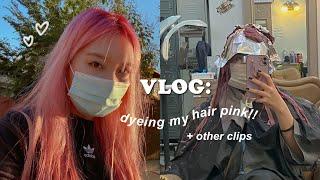 I have pink hair lol  vlog