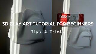 HOW TO 3D Clay Art On Canvas | EASY Air Dry Clay Art Tutorial For Beginners