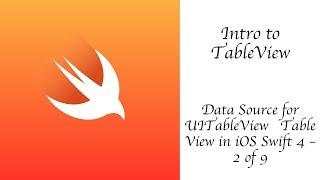Data Source for UITableView   Table View in iOS Swift 4 - 2/9