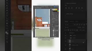 How to apply good quality textures in photoshop  #architecturalvisualization #illustration#architect