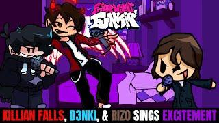 Friday Night Funkin' Killian Falls, D3nki, & Rizo Sings Excitement!