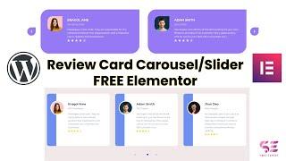 Testimonial Slider - Review Card Carousel FREE Elementor