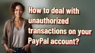 How to deal with unauthorized transactions on your PayPal account?