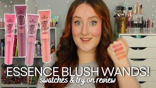 *NEW* ESSENCE BABY GOT BLUSH WAND REVIEW - Swatch & Try On First Impression Cruelty Free Dupes