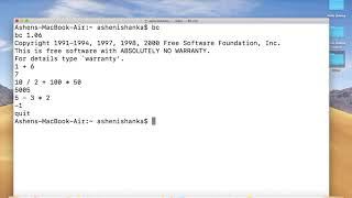 Calculator in Terminal