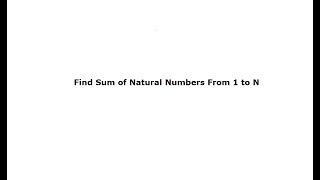 C Program To Calculate the Sum of Natural Numbers From 1 to N using For Loop