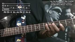 HIT THE ROAD JACK Ray Charles Easiest Bass Guitar Lesson Ever!  @ericblackmonmusicbass9175