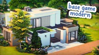 Base Game Modern Home  || The Sims 4 Speed Build