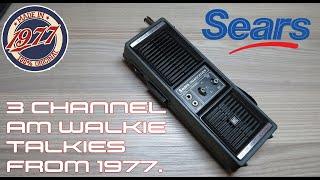 CLASSIC VINTAGE US AM WALKIE TALKIES FROM 1977 - SEARS BRAND - BUT CAN I FIX THEM? - PART-1