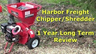 Harbor Freight Wood Chipper & Shredder 1 Year Long Term Review by @GettinJunkDone