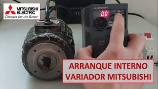 Arranque interno de un variador de frecuencia Mitsubishi. (Ajuste de parametros y frecuencia)