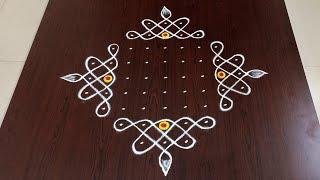 9×3dots diwali melikala muggulu|easy rangoli|daily muggulu||sikku,kambhi,neli kolams|#Nice Rangoli