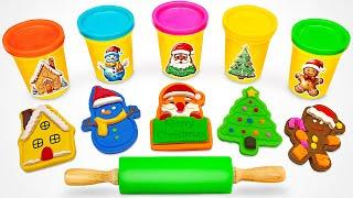 Festive Play Doh Holiday Characters  Create, Play & Learn | Best Kids Video