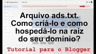 Como corrigir o problema do arquivo ads.txt no Blogger