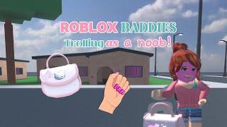 ROBLOX BADDIES trolling as a noob then MOPPING them! 