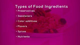Types of Food Ingredients