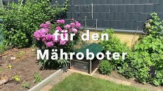 Bosch Indego Mähroboter Garage DIY mit Klapptor und Klappdach