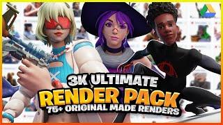 (FREE) 3K ultimate Fortnite render pack | 75+ ORIGINAL renders