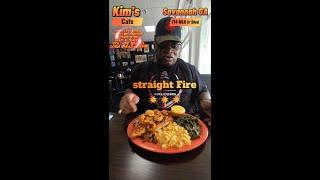 Delicious Delight: Grilled Fish & Shrimp Plate from Kim's Cafe