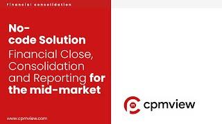 cpmview | Financial Planning, Consolidation and Analysis for the mid market no subtitle