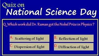 National science day quiz in English 2022 | Science Quiz questions and Answers in English | CV Raman