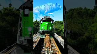 amazing tiger vs train #shorts #edit #funny