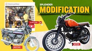 Hero Honda Splendor Modification | Splendor Modified To Cafe Racer | 100CC Bike Modification | Pune