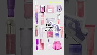 Pink and purple wishlist #preppy #skincare #wishlist #makeup #beauty #aesthetic