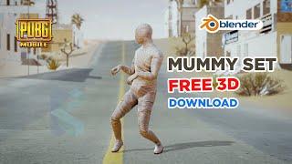 Make PUBG Mobile Dance Animation - Mummy Set Rigged Free Download - Blender - FBX - OBJ