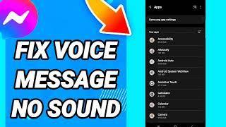 How to fix voice message no sound On Messenger