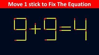 Improve IQ - Fix The Equation #matchstickpuzzle #simplylogical