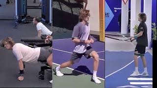 Top Andrey Rublev's Tennis Practice for Warm Up Routine - 2024