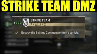 How to "destroy the bullfrog commander from a vehicle" DMZ | Strike team faction mission guide