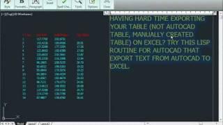 export autocad text to excel